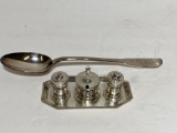 LARGE STUFFING SPOON AND INKWELL