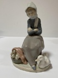 LLADRO FIGURE GIRL WITH DUCK AND BABIES