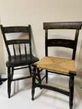 PAIR OF PAINTED/HITCHCOCK CHAIRS