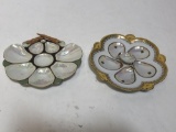 PAIR OF LIMOGES OYSTER PLATES