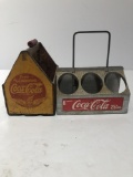 COCA-COLA BOTTLE HOLDERS - WOOD AND METAL