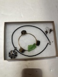 PRETTY BROWN STONE COSTUME JEWELRY