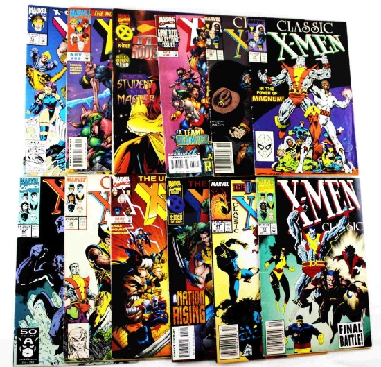 12 MARVEL CLASSIC AND ULTIMATE X-MEN COMIC BOOKS