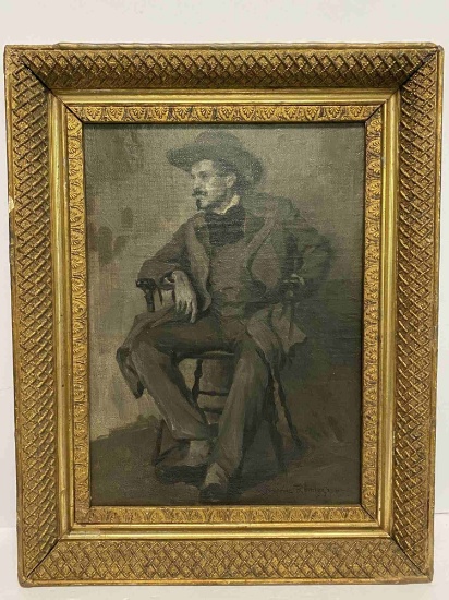 (AFTER) FREDERIC REMINGTON - OIL ON BOARD