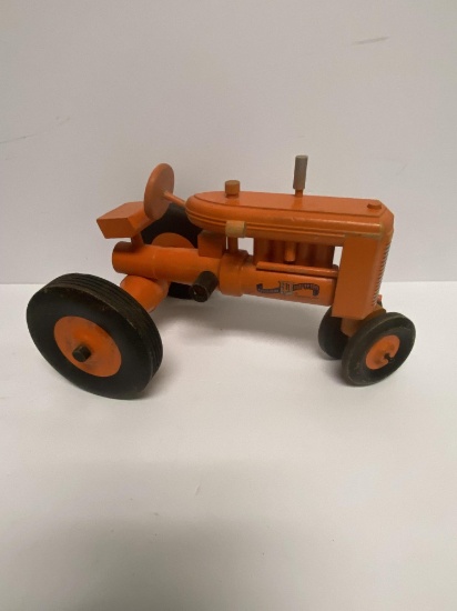 FROM PETER-MAR QUALITY TOYS-WOODEN ORANGE TRACTOR