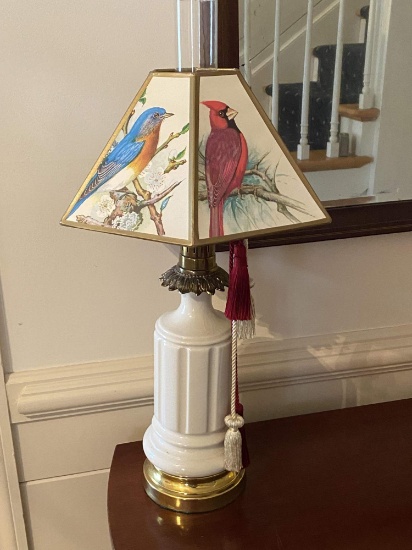 TABLE LAMP WITH COOL BIRD SHADE