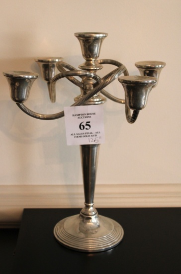 5 CANDLE STERLING SILVER CANDELBRA