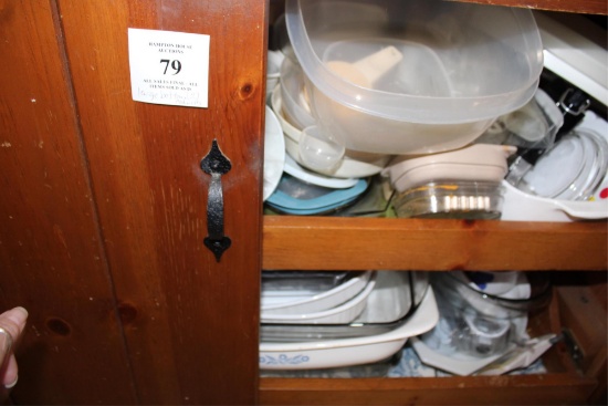 CONTENTS OF LARGE BOTTOM CABINET