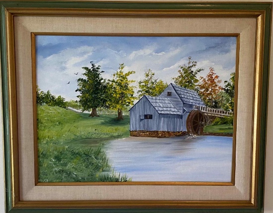 OIL ON CANVAS BY L.M. ROBENS - MABRY'S MILL