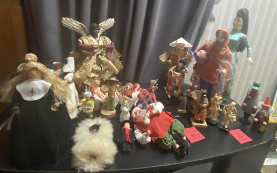 COLLECTION OF FIGURES - TOP OF THE CABINET