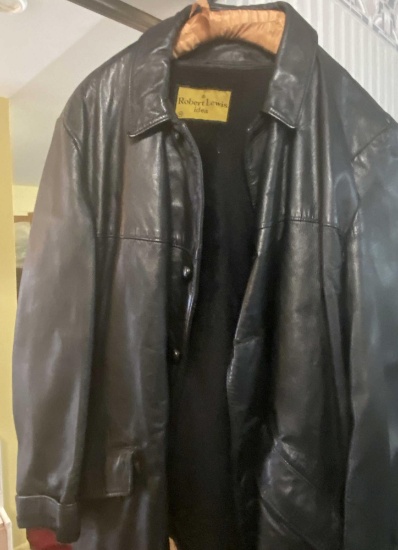 ROBERT LEWIS LEATHER COAT
