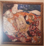 FRAMED SILK SCARF OF GUSTAVE KLIMT'S - THE BRIDE