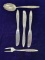 FIVE PIECES OF LUNT STERLING SILVER FLATWARE