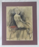 LOUIS ICART NUDE CHARCOAL