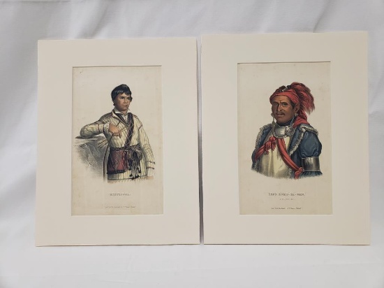 TENS-KWAU-TA-WA AND MISTIPEE LITHOGRAPHS