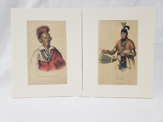 SUKIE BRAVE AND WINNEBAGO CHIEF LITHOGRAPHS