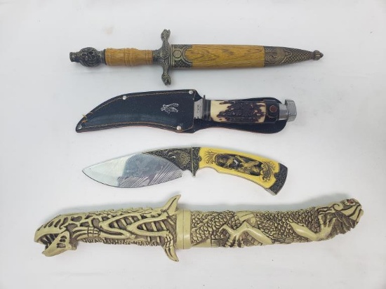 FOUR DECORATIVE KNIVES