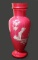 MARY GREGORY CASED CRANBERRY GLASS VASE