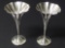 PAIR OF TIFFANY & CO. STERLING TRUMPET VASES