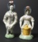 PAIR OF ANTIQUE DESVRES POTTERY FIGURINES