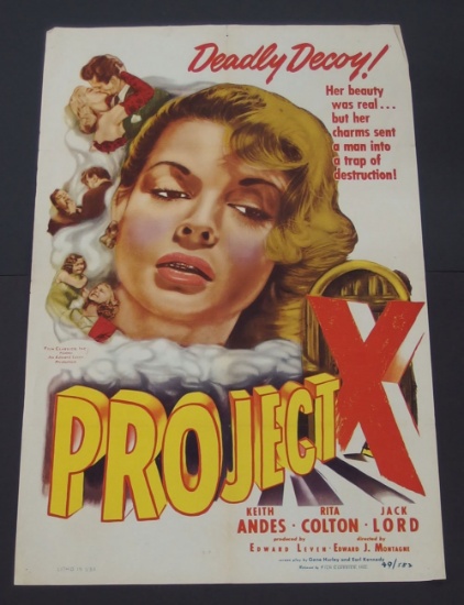 PROJECT X VINTAGE MOVIE POSTER