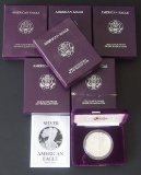 SIX (6) AMERICAN EAGLE SILVER COINS