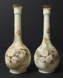 PAIR OF VICTORIAN CASED GLASS VASES