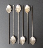 SET OF DANISH SILVER ICE TEA SIPPING STRAWS