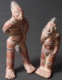 TWO (2) PRE-COLUMBIAN RED CLAY FIGURES