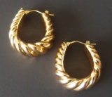 PAIR OF 14KT GOLD PUFFY EARRINGS
