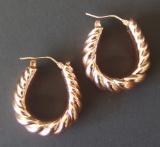 PAIR OF 14KT GOLD 'PUFFY' EARRINGS