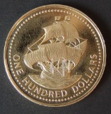 1975 BARBADOS $100 GOLD COIN