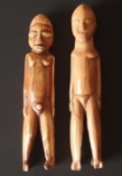 TWO (2) AFRICAN HAND CARVED FIGURES