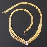 14kt GOLD BRAIDED NECKLACE