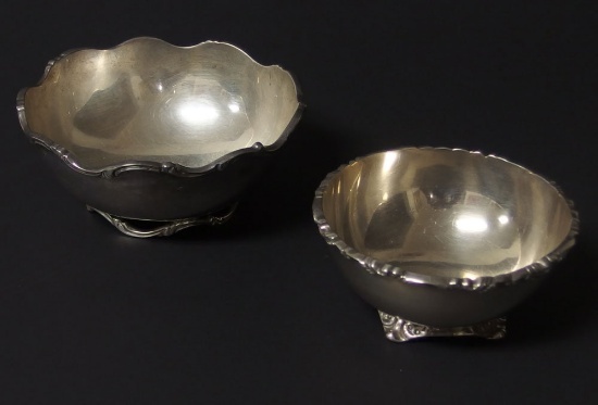 PAIR OF TANE MEXICAN SILVER BOWLS
