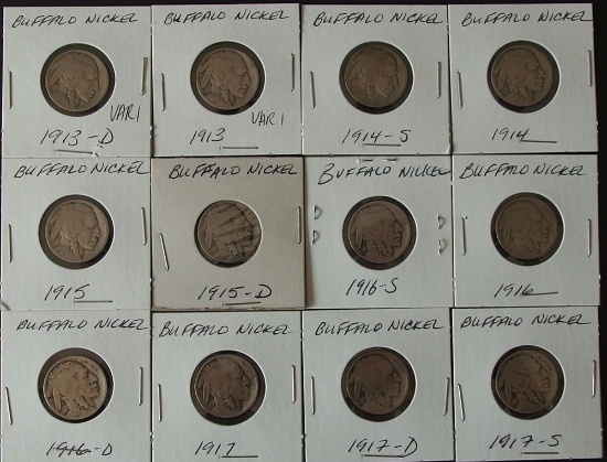 COLLECTION OF EARLY BUFFALO NICKELS