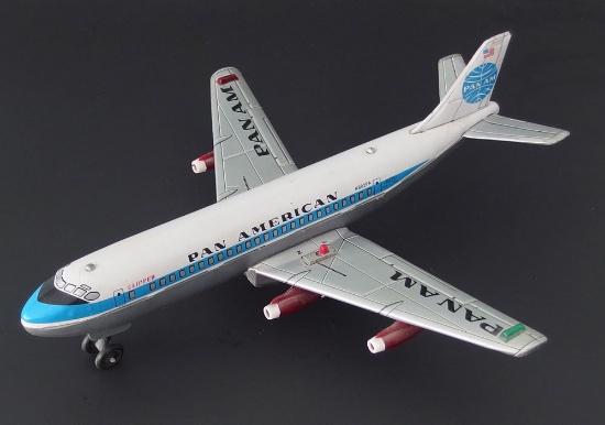 HAJI PAN AM CLIPPER TIN AIRPLANE TOY