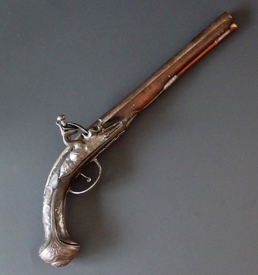 ANTIQUE CONTINENTAL OR OTTOMAN FLINTLOCK PISTOL