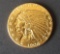 1908 $ 2 1/2  INDIAN HEAD QUARTER EAGLE GOLD COIN