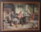 FRENCH TAVERN SCENE OIL PAINTING