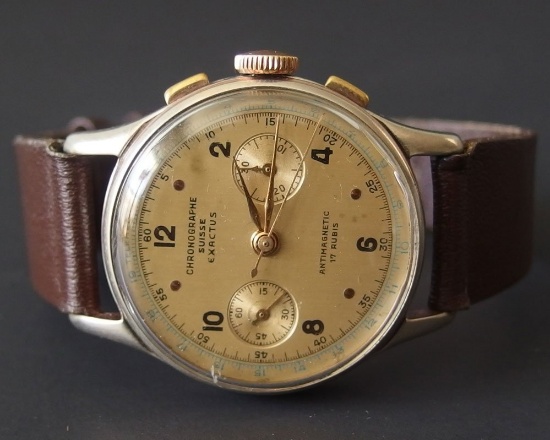 VINTAGE EXACTUS SWISS CHRONOGRAPHIC  WATCH