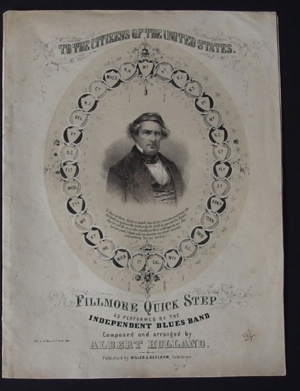 CIRCA 1850 FILMORE QUICK STEP SHEET MUSIC