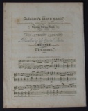 1836 JACKSON'S GRAND MARCH SHEET MUSIC