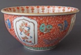 ANTIQUE CHINESE QING PORCELAIN POLYCHROME BOWL