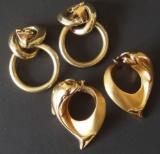 TWO (2) PAIRS OF 18KT GOLD EARRINGS