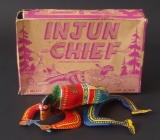 MECHANICAL CRAWLING INDIAN TOY WITH BOX