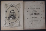 ORIGINAL1865 ABRAHAM LINCOLN MOURNING SHEET MUSIC