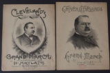 1884 & 1892 GROVER CLEVELAND SHEET MUSIC
