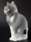 LALIQUE CRYSTAL SEATED CAT FIGURINE