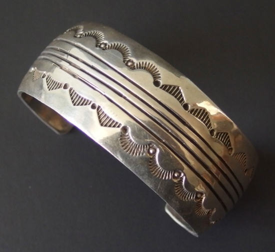 NAVAJO STERLING CUFF BRACELET